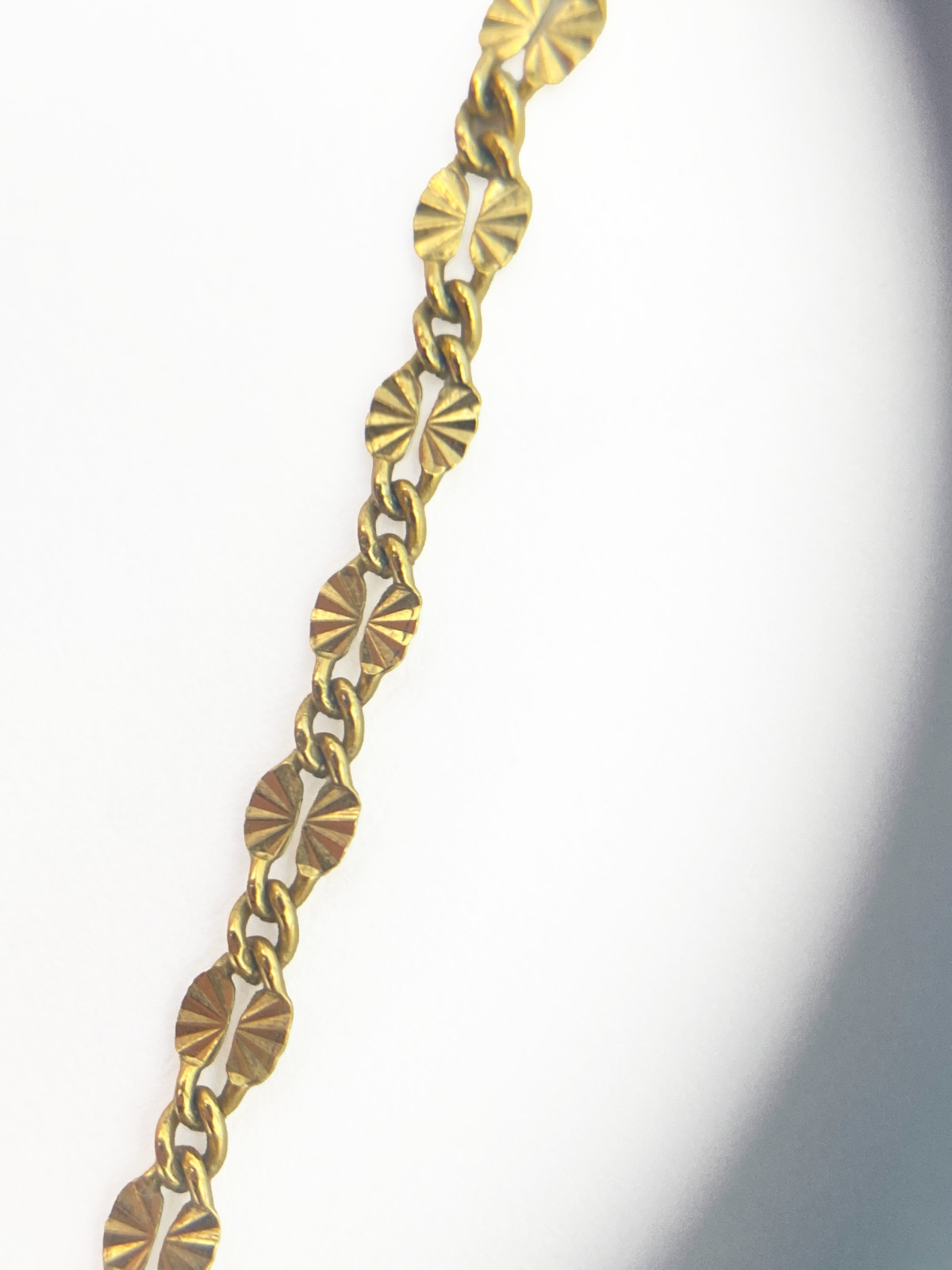 Handmade Citrine & Topaz Pendant, 18″ Pattered Italian Necklace, All 1/20 14K GF