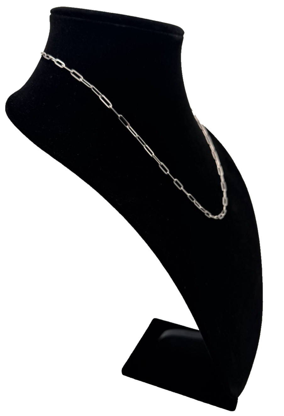 925 Solid Sterling Silver 20″ Paperclip Rolo Chain Necklace Stamped 3mm 7g New