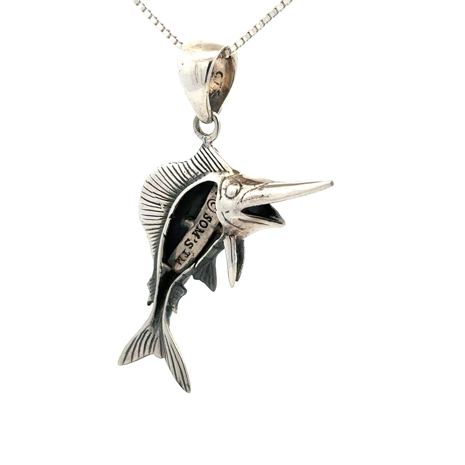 Sterling Silver Sailfish Pendant (1 1/2 X 1 1/2 Inch)