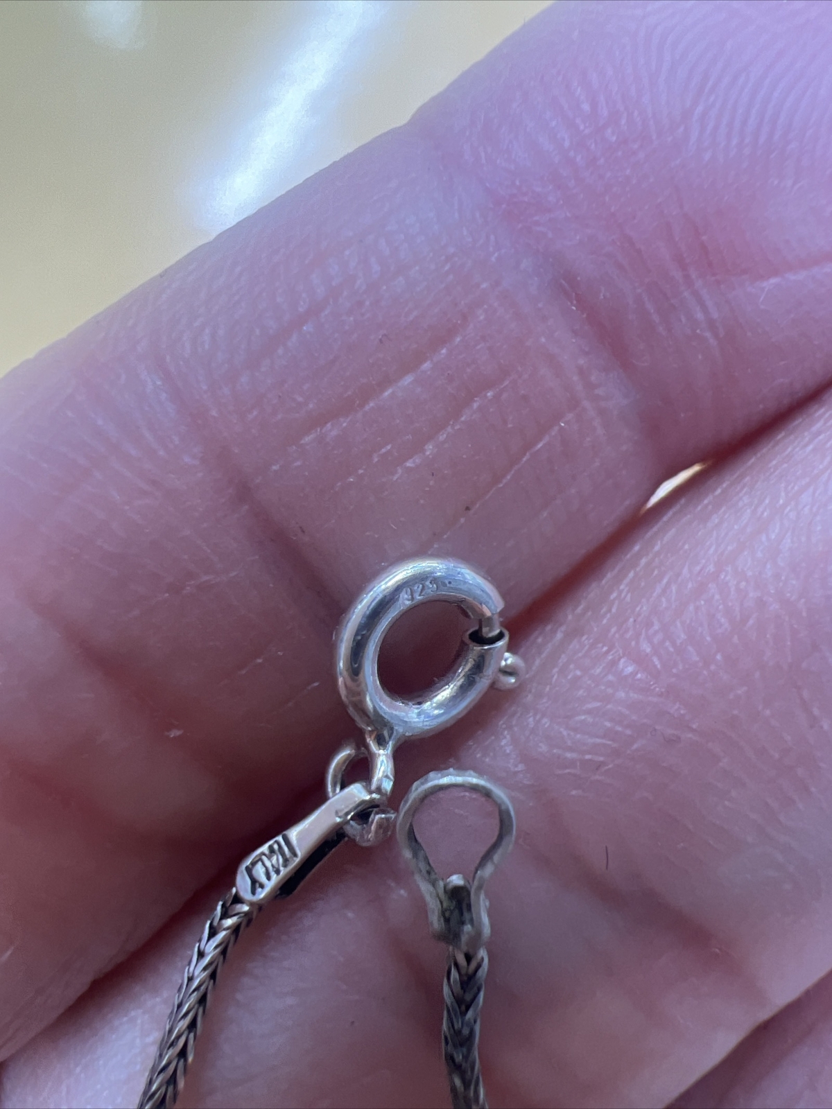 1 MM 20” Oxidized Square Foxtail 925 Sterling Silver Antique Finish Necklace