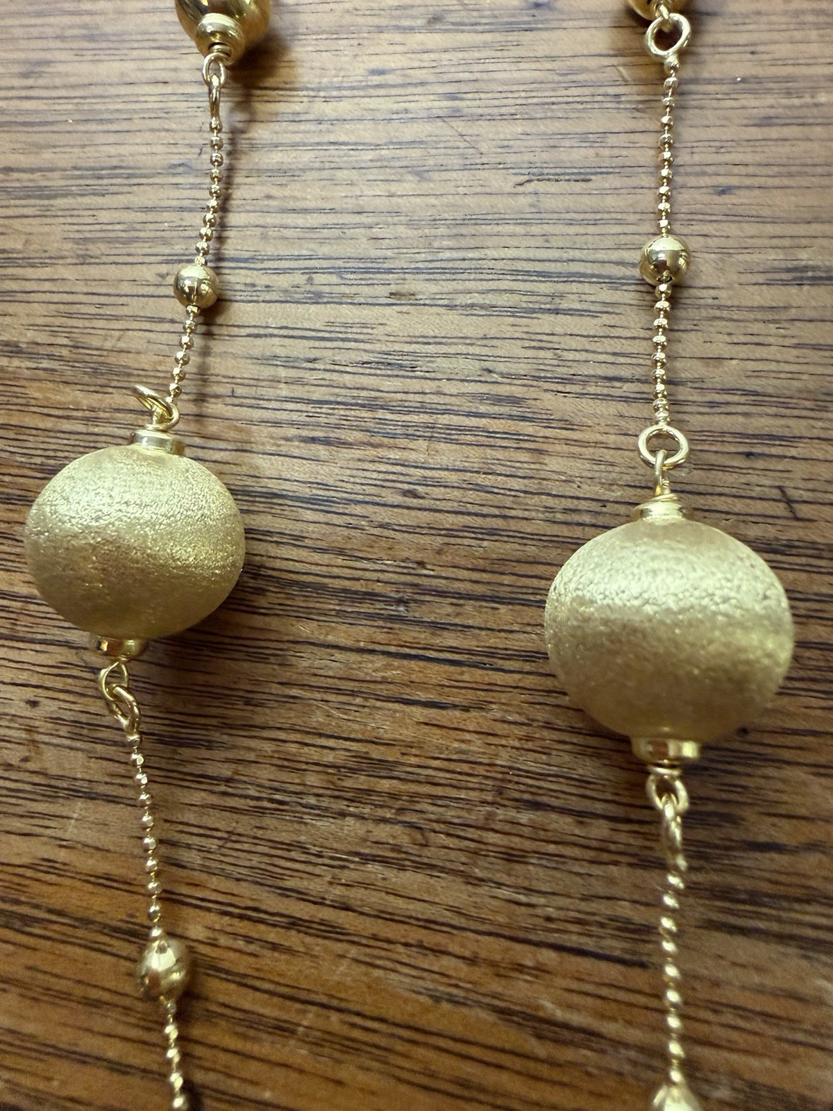MILOR Italy 925 Vincenza 32” Gold Tone Ball Necklace Sterling Silver