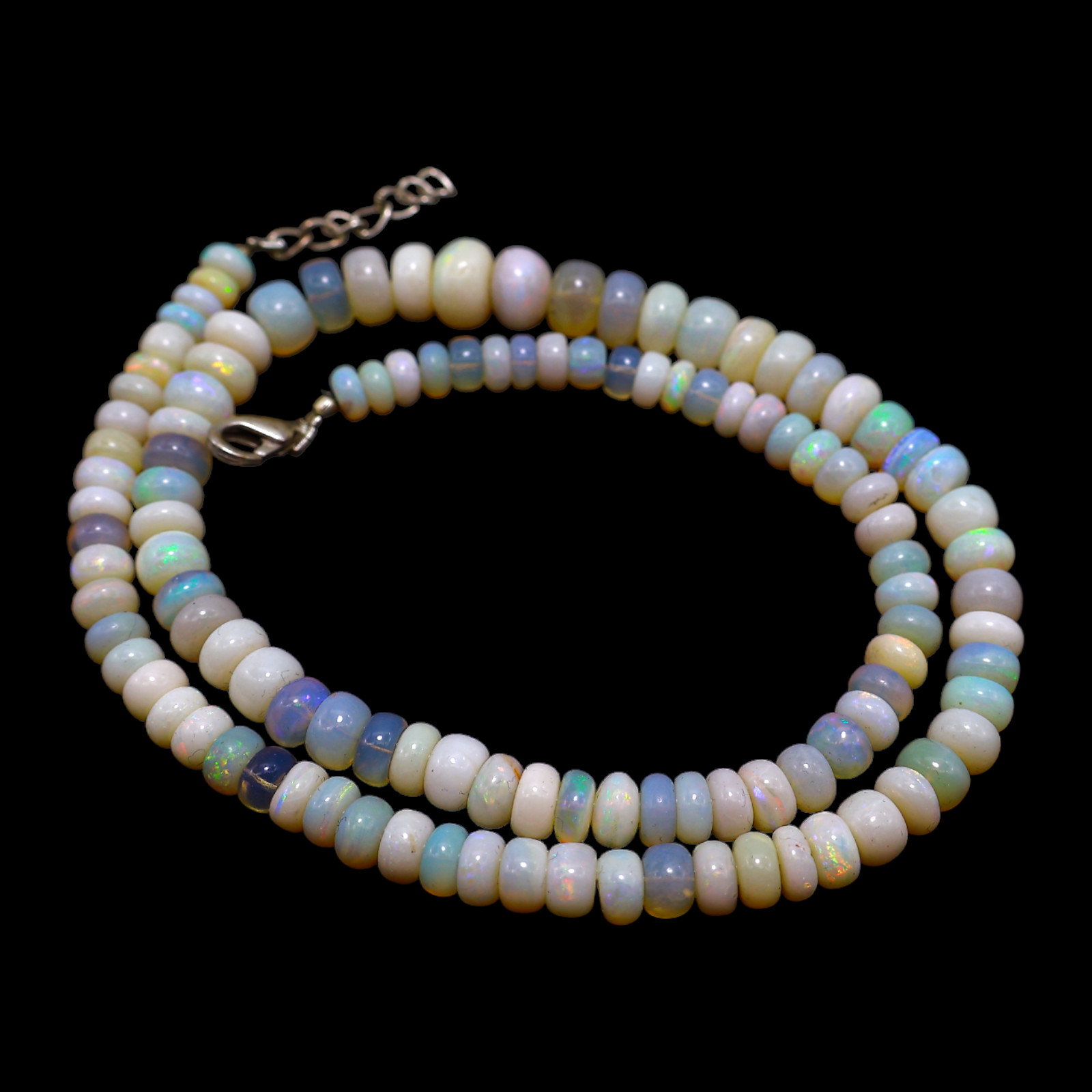Smooth 5X9 MM Fire Opal Beaded Not Applicable Rondelle Artisan Necklace Jewelry