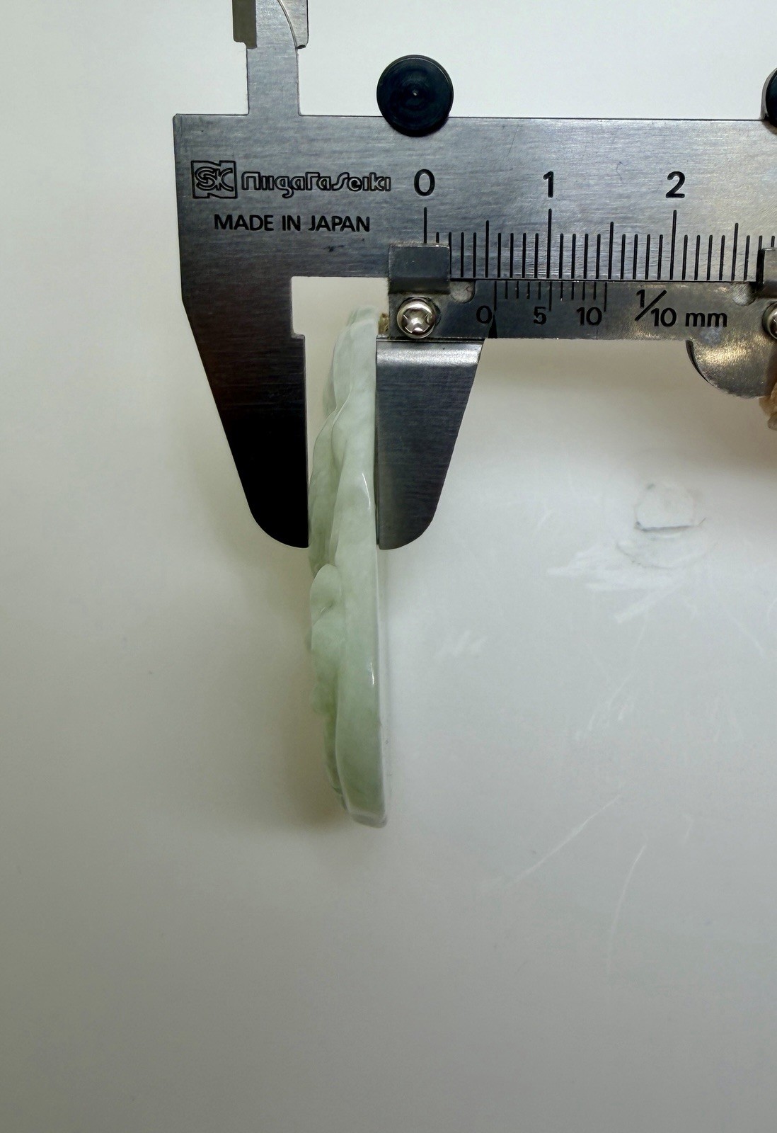 Real 10K Bail Top 100% Natural Green Jade Pendant Dragon Myanmar Jade FREE CHAIN