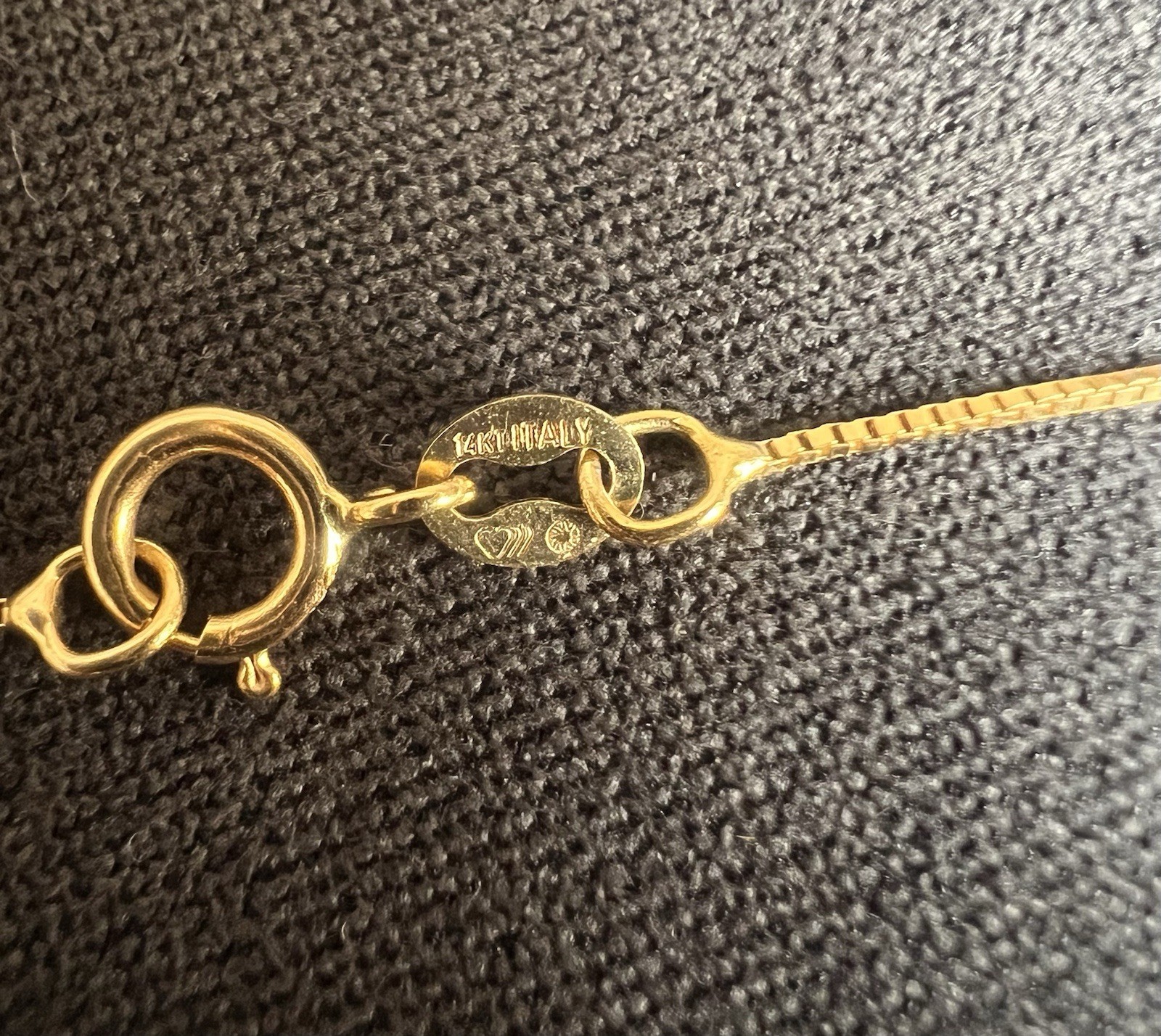 14K Yellow Gold Box Chain Delicate Necklace, Spring Ring Clasp 24 in. Length