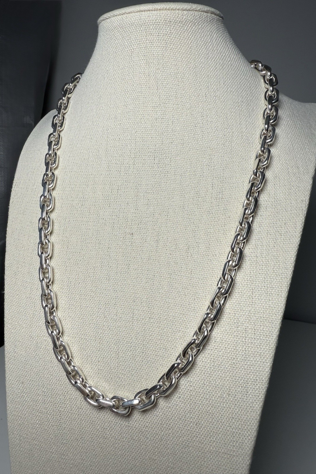 925 Sterling Silver HEAVY Anchor Chain Necklace 23” – 129.6g