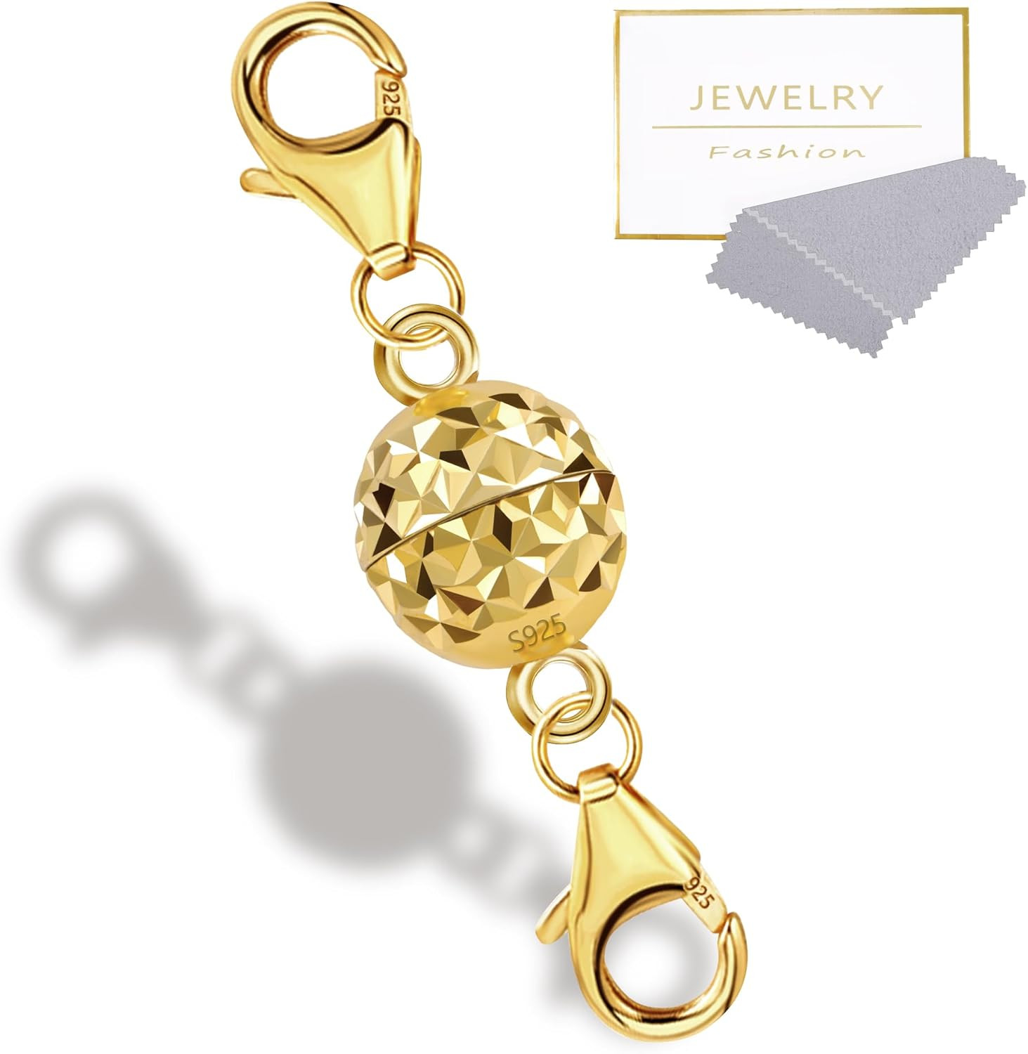 14K Gold Magnetic Necklace Clasps and Closures 925 Sterling Silver Magnetic Jewe