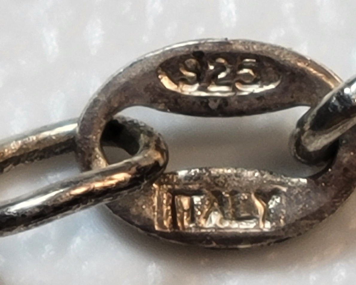 925 Italy Sterling Silver 18in Box Style Chain Spring Ring Clasp