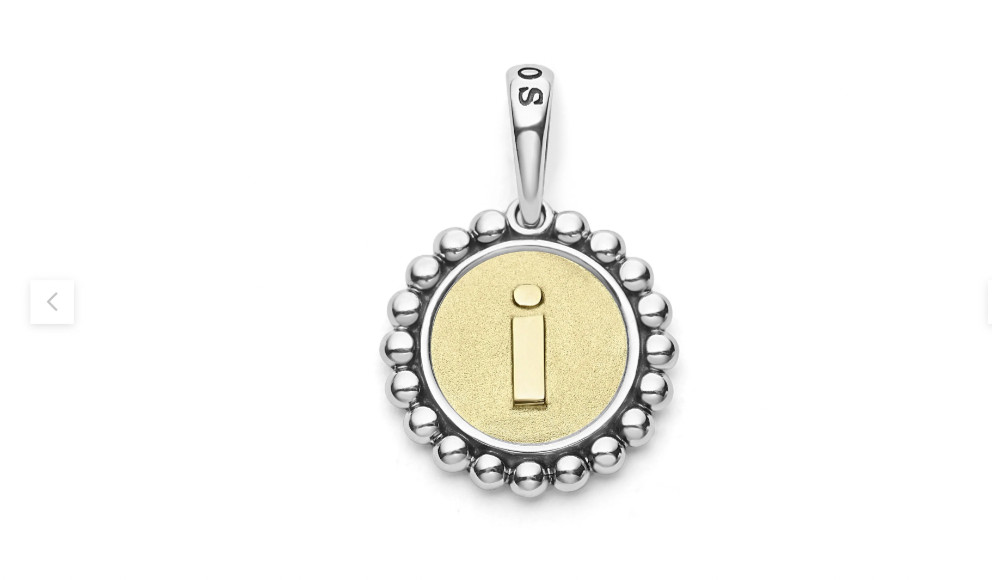 LAGOS Signature Caviar “i” Initial Charm Pendant Sterling Silver $850