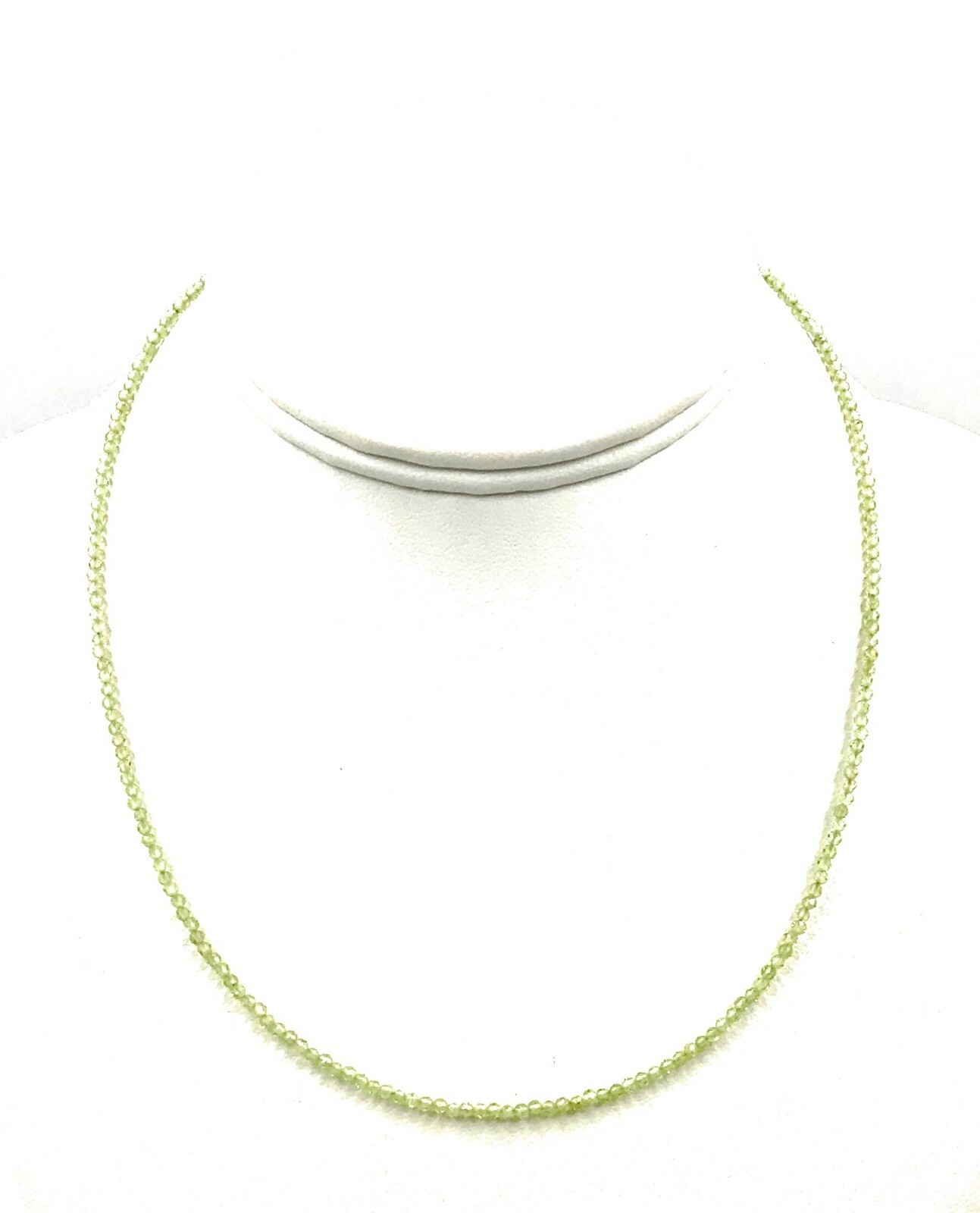 Genuine Peridot Beads 925 Silver Necklace Jewelry Women Handmade USA SELLER