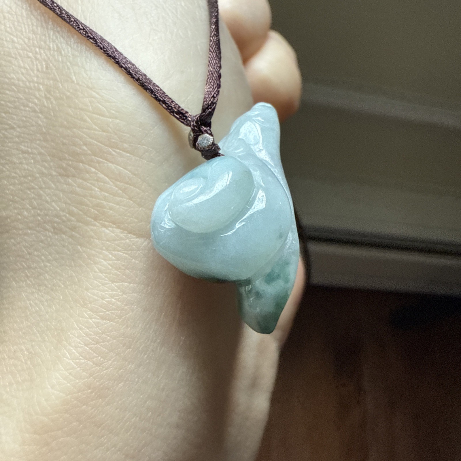 純天然翡翠A貨 untreated Myanmar Burma Grade A Jadeite 老坑冰水頭足蘭花蝸牛 手工雕Certified