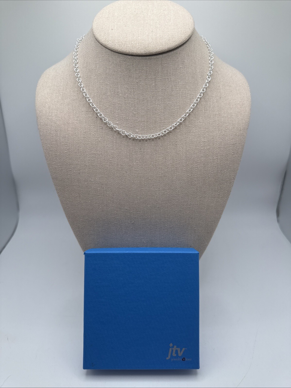 Sterling Silver Textured Round Link 16” Choker Collar Necklace Signed FAS 925