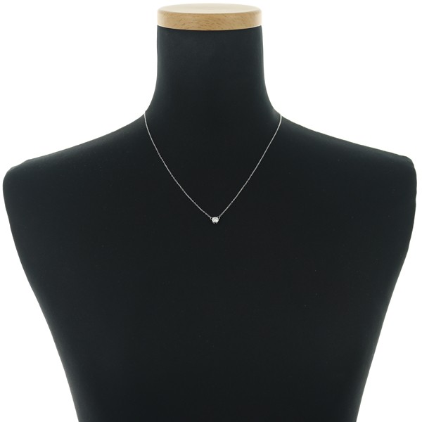Diamond 0.20ct Bezel setting Solitaire Necklace 900 850 Platinum