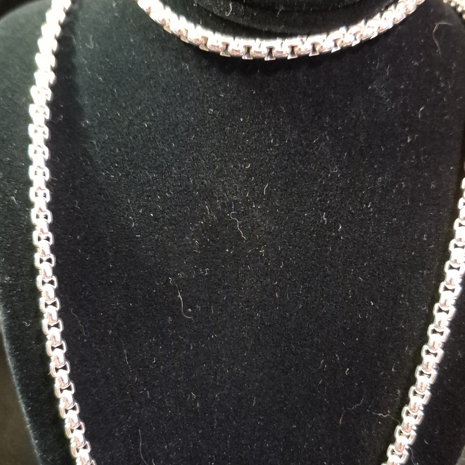 925 Sterling Silver Box Chain Necklace, Lobster Clasp, And BRACELET SET