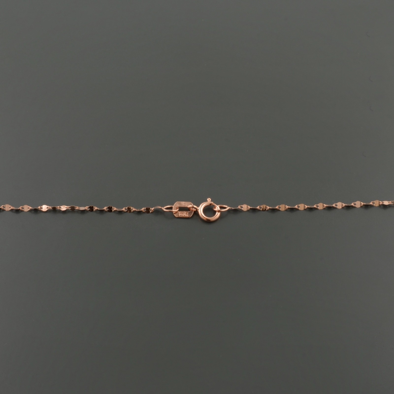 10K ROSE GOLD 1.2MM POLISHED MARINE LINK 18 INCH NECKLACE