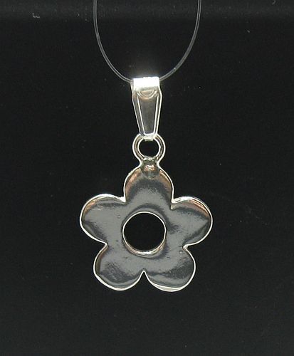 New Sterling Silver Pendant Hallmarked Solid 925 Flower Nickel Free Empress