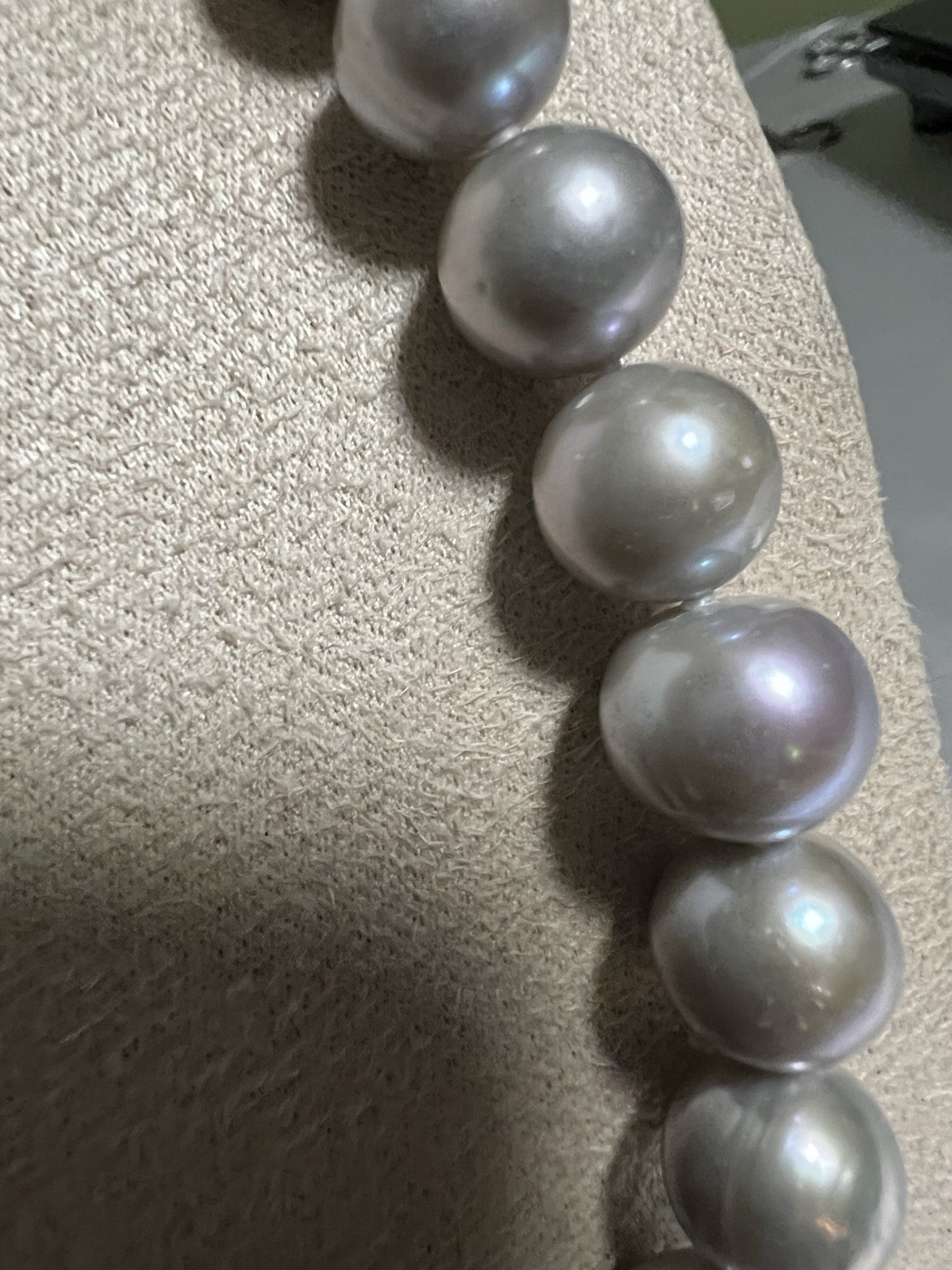 Heavy 100g Vintage OP Grey Pearl Strand Necklace Knotted Sterling Silver 925