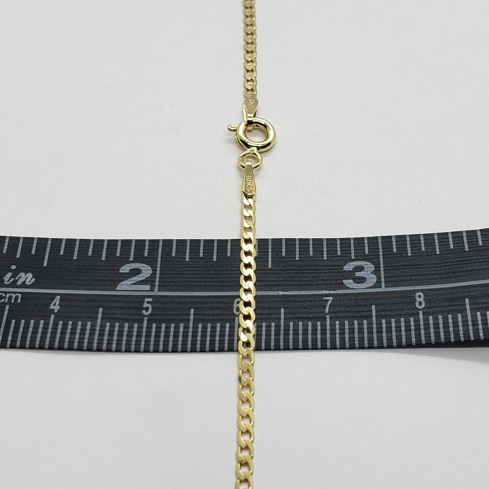 10K Yellow Gold Solid Cuban Link Chain Curb Necklace Bracelet 1.8mm-4mm, 7″~30″