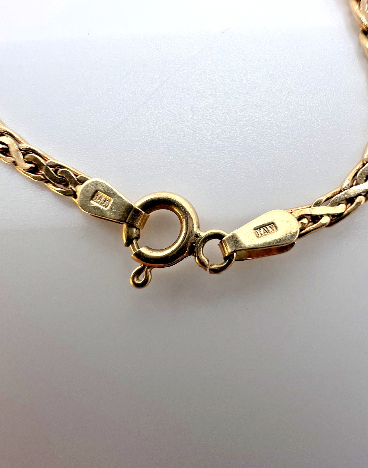 14k Solid Gold Wheat Chain 21in. 8.75g.
