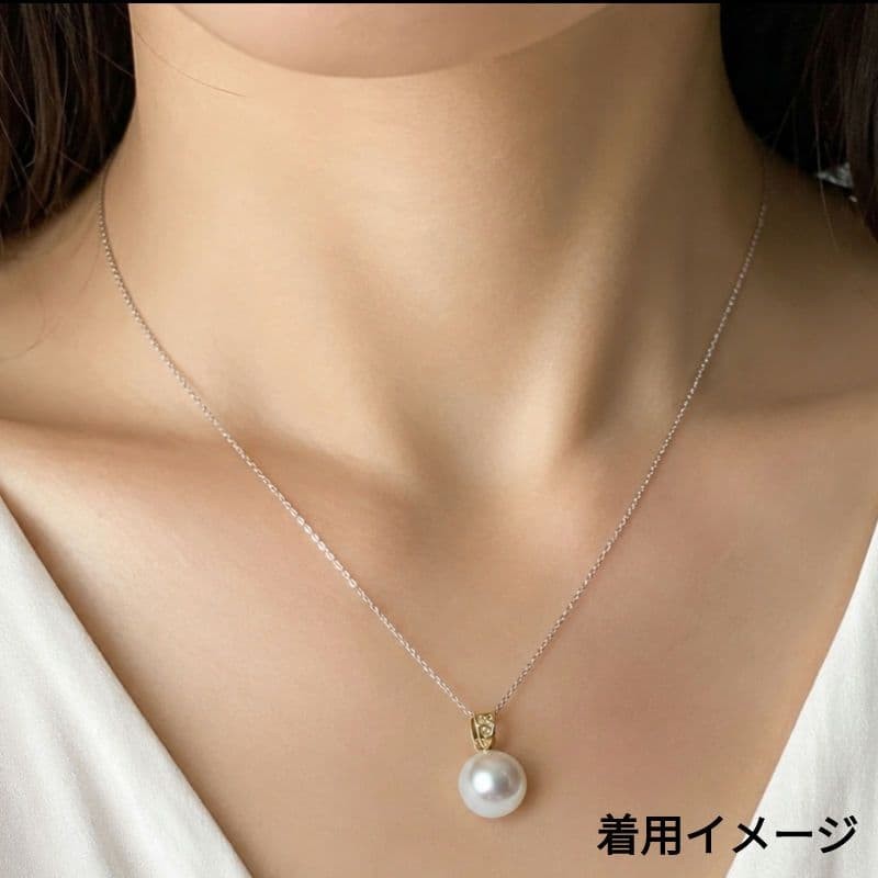 Best Luster K14 MIKIMOTO Akoya Pearl Pendant Top 7.5mm