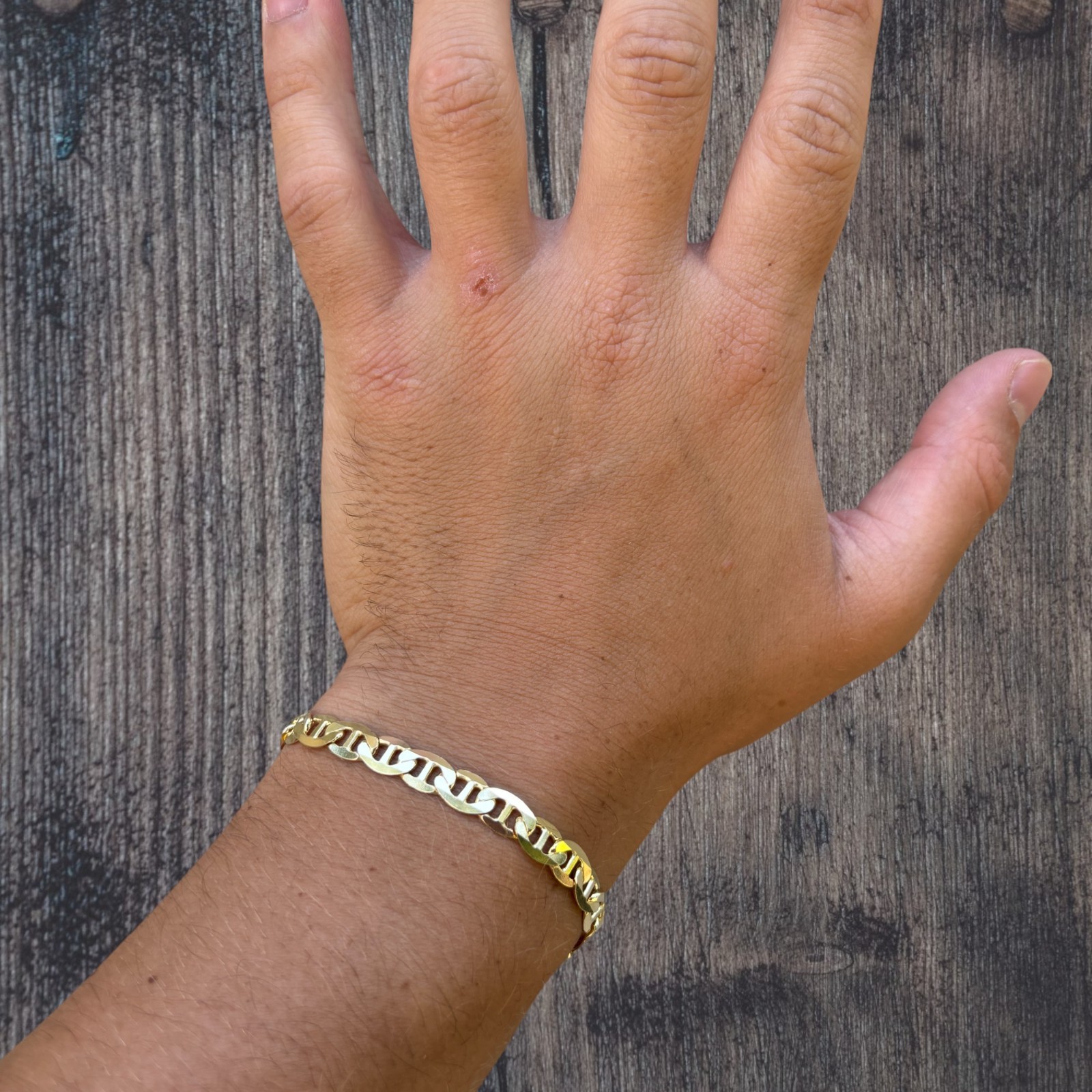6mm Mariner Link Bracelet – Real Solid 925 Sterling Silver Or 14k Gold Vermeil