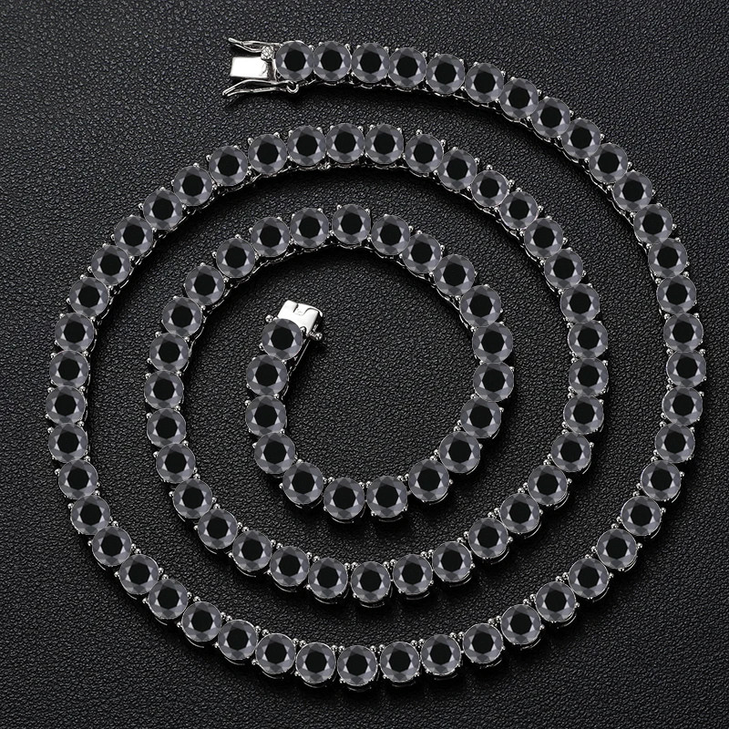 Colorful Real Moissanite Tennis Chain Necklace S925 Silver Bracelet Passes Test