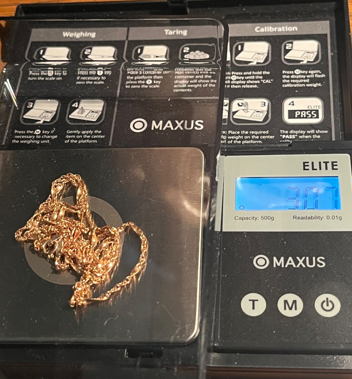 24″ 14k Rose Gold Chain 3.07GRAMS! Singapore with spiral stations Italy, Quality
