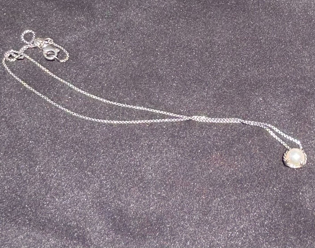 David Yurman Châtelaine Pendant Necklace with Cultured Freshwater Pearl