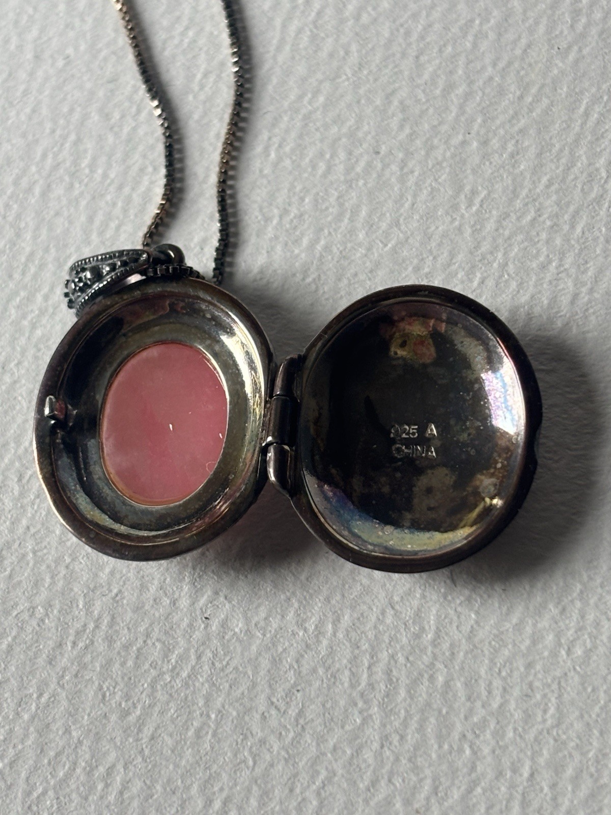 Sterling Silver Cameo Pendant 925 Marcasite Locket A China
