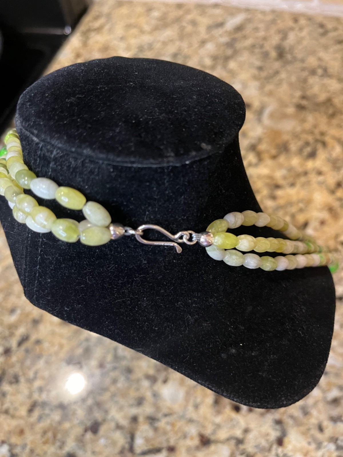 Jay King Mojave Turquoise and Serpentine Stones Necklace, vintage jewelry,