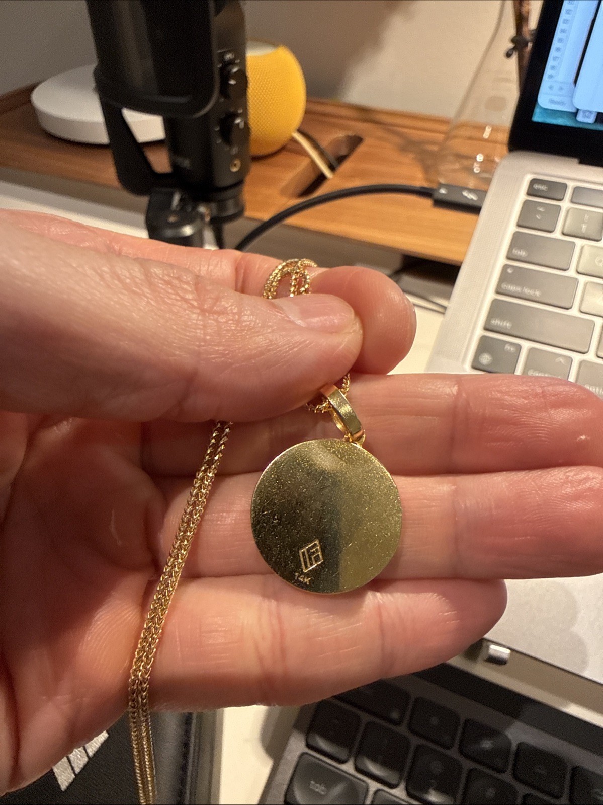 IF & Co. Micro Bitcoin Piece Fully Iced Yellow Gold VS-SI Franco 20 Inch Chain