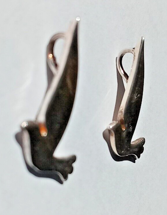 Two Sterling Silver Bird Pendants 925e.com