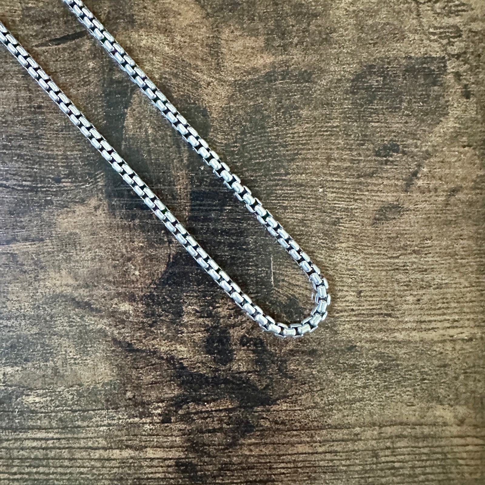 David Yurman Medium Box Chain Necklace w/ 14K Yellow Gold – 3.6mm – 18″