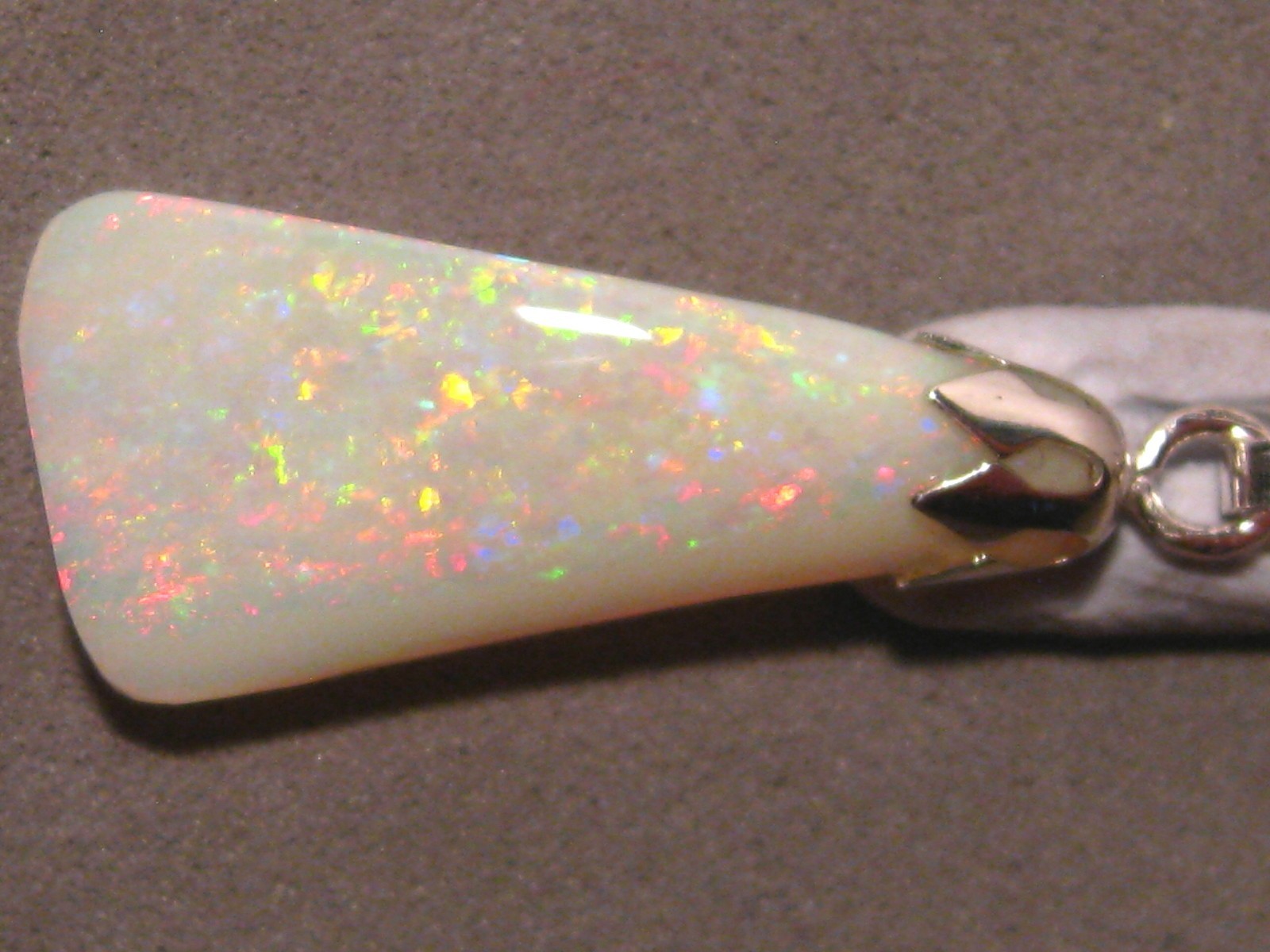 3.7 ct. Shell Opal Pendant – Solid Australian Gem Opal – Sterling Silver