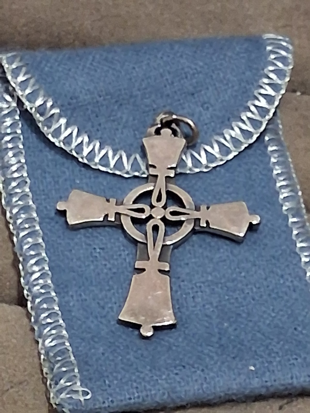 Retired James Avery Joyous Bells – Hand Bell Choir Cross Pendant Sterling Silver