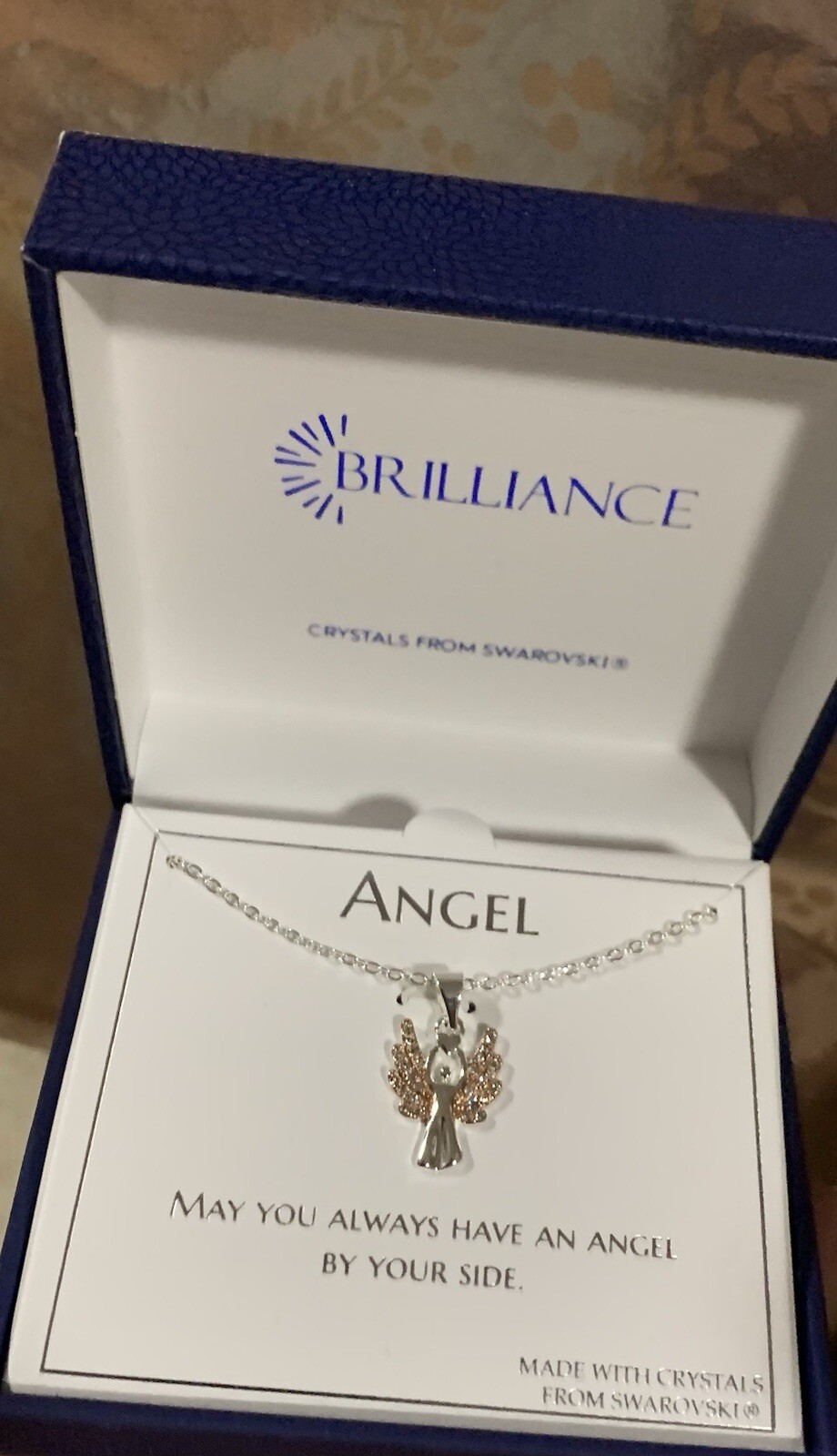 Brilliance 💥 Swarovski Genuine Crystal ❤️ Angel necklace 18 inch NEW With Box