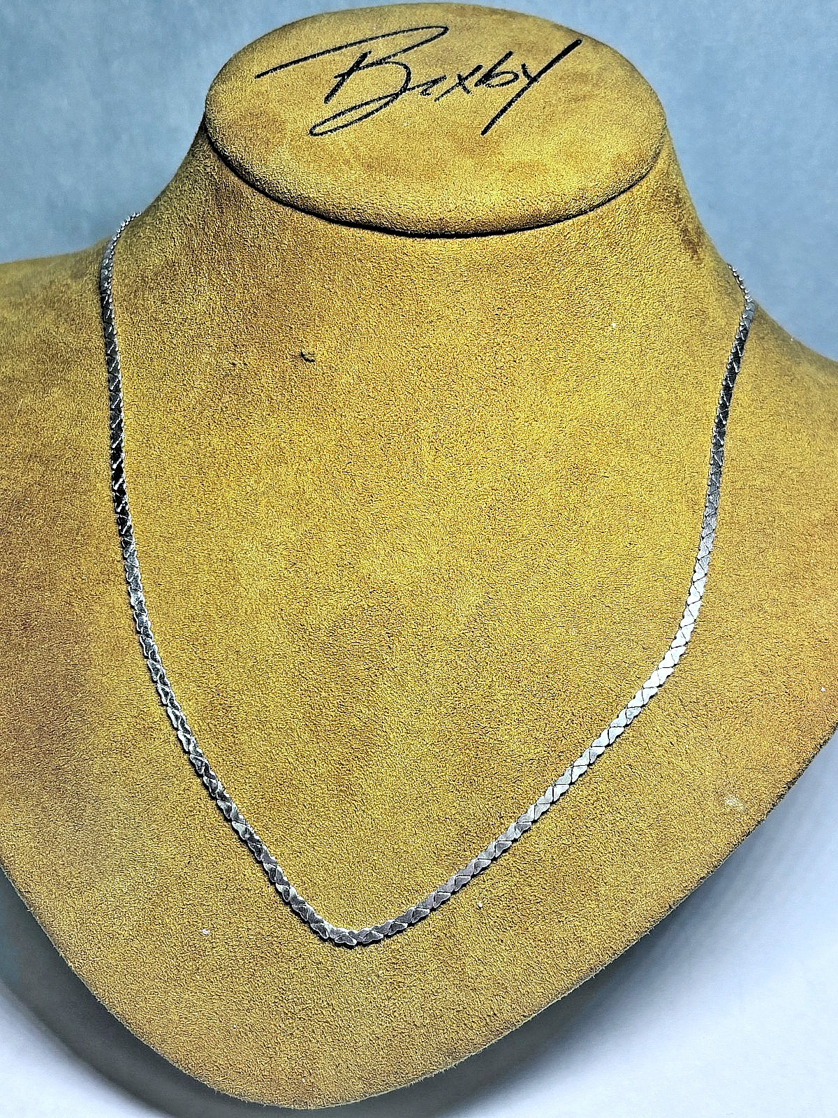 Italy Made Sterling Siver Flat Chain Necklace 3.7g 19in