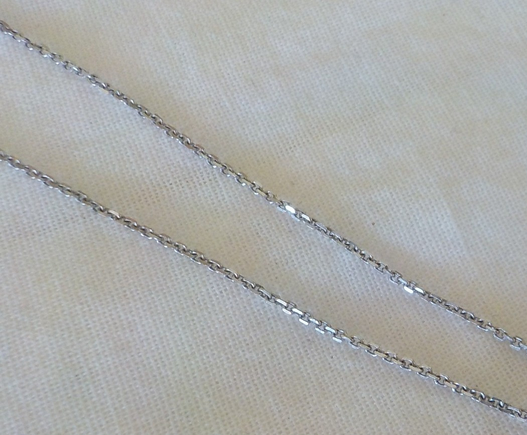 14K White Gold Teardrop Cluster Diamond Necklace – 3.57 gms, 16 in, 0.26 ctw