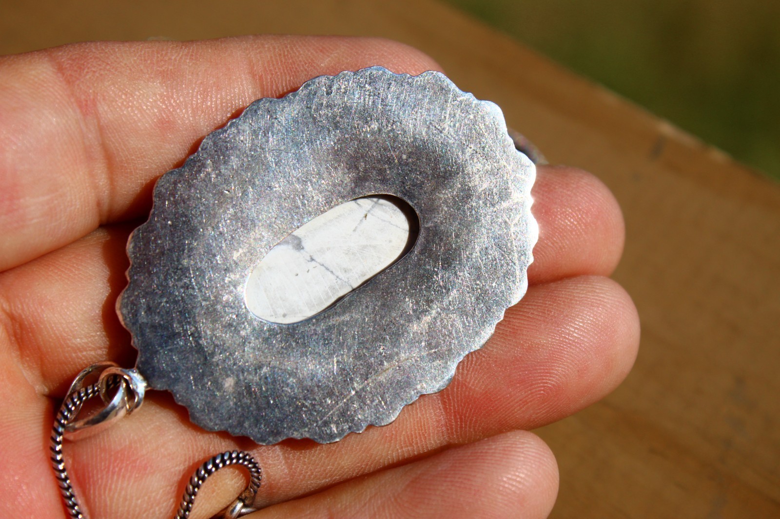 Howlite Necklace set in German Silver