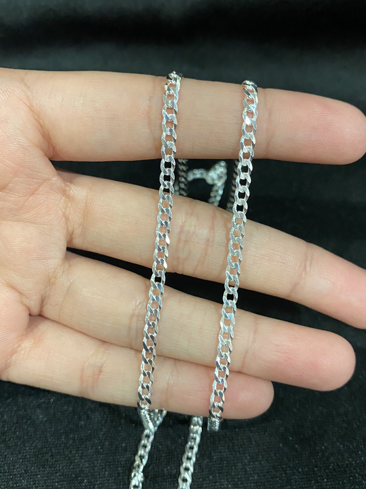 925 Sterling Silver Curb Cuban Link Chain Necklace 16 18 20 22 24 26 28 30