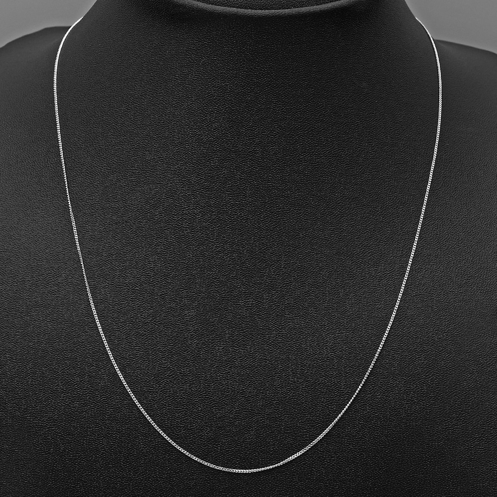 18″ Sterling Silver Curb Chain Necklace for Men & Women -Classic & Shiny DGC1017