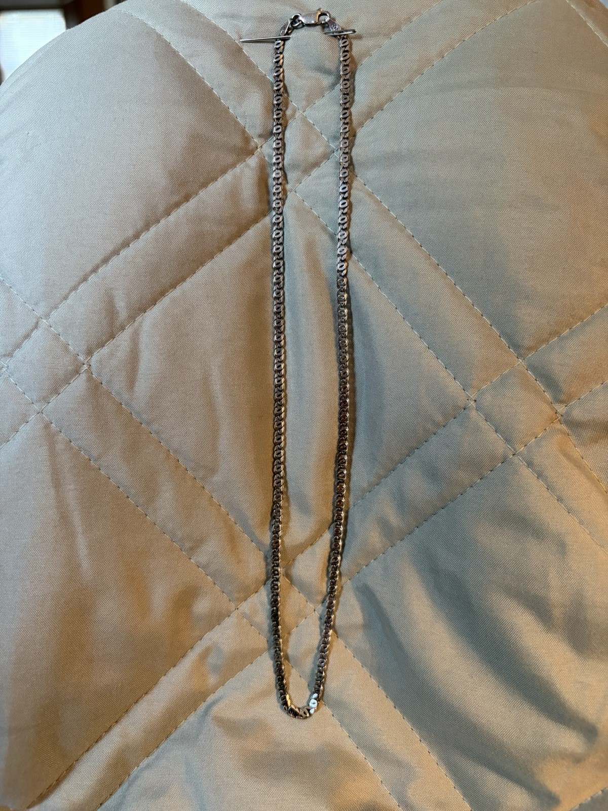 925 Sterling Silver Fancy Link Cuban Chain Necklace 18″