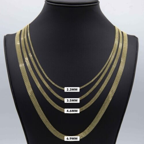 14k Yellow Gold 7mm Bismark Braided Six Row Link Chain Necklace 18″ 5.8 Grams