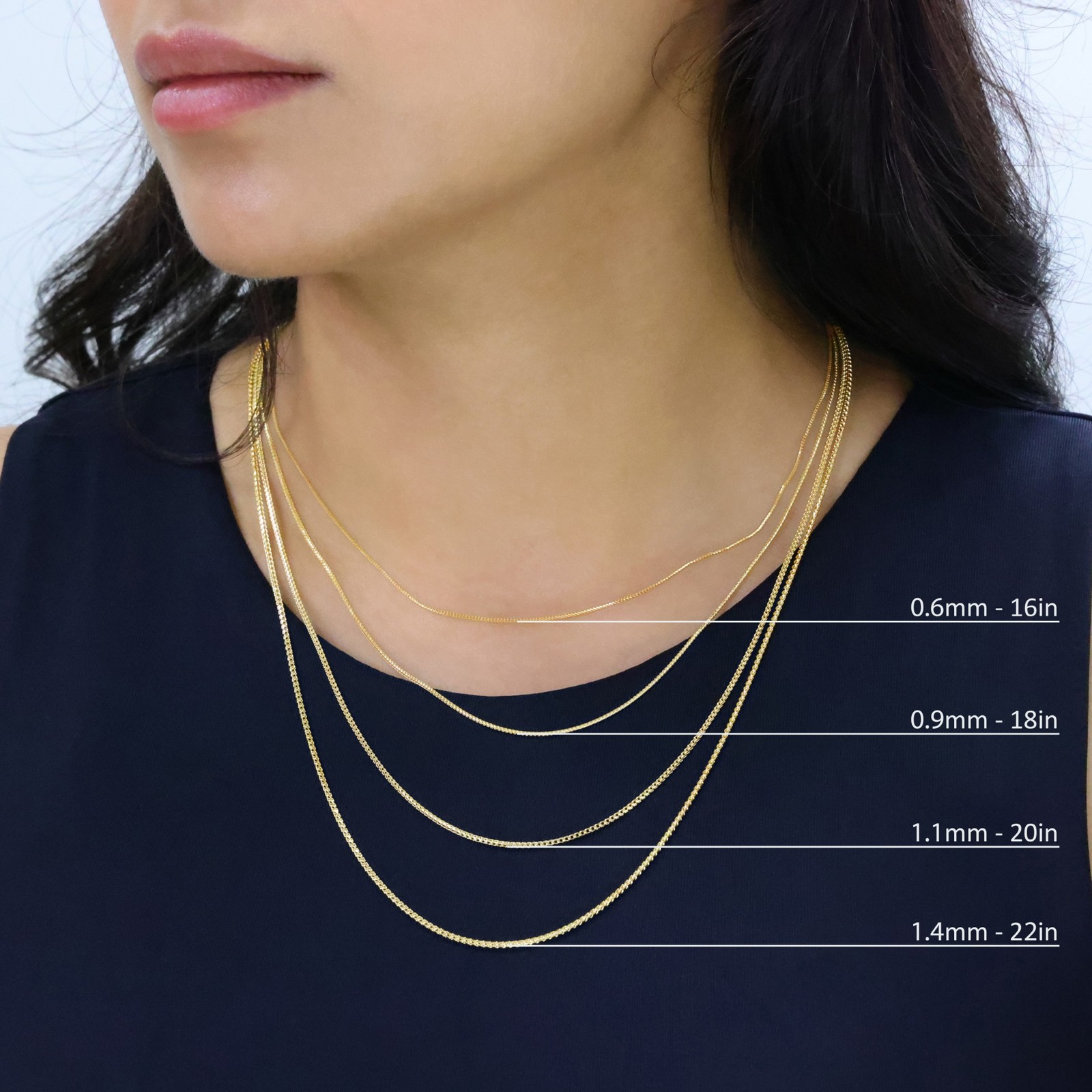 10K Yellow Gold Solid Franco 0.6mm-6mm Diamond Cut Spiga Chain Necklace 16″- 30″