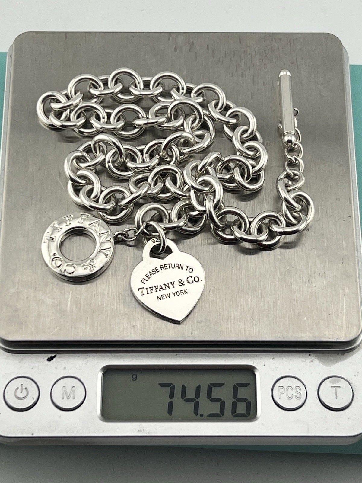 Tiffany Co. Necklace, Return to Tiffany Heart Toggle Necklace 16” Inches Long