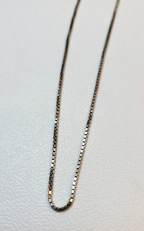 925 Italy Sterling Silver 18in Box Style Chain Spring Ring Clasp