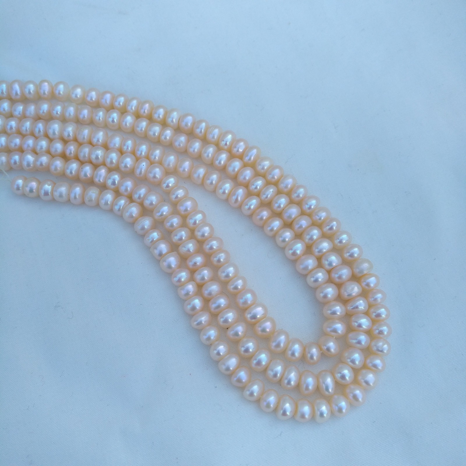 Long 49IN Natural AAA+ South Sea Light pink Pearl Necklace 14k Gold P