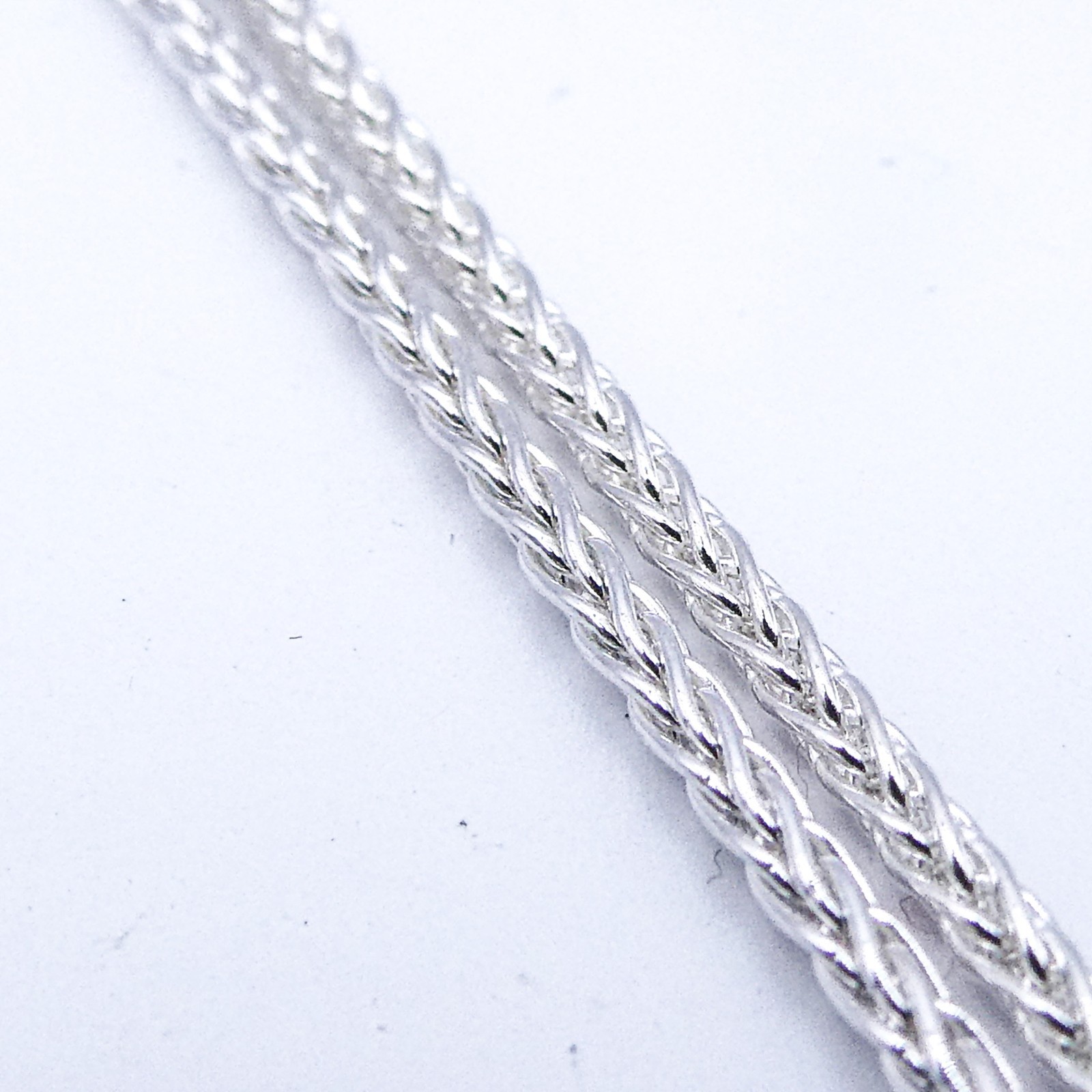 New Sterling Silver Italy Spiga Adjustable Chain Necklace 24″ Stackable 1.3 mm