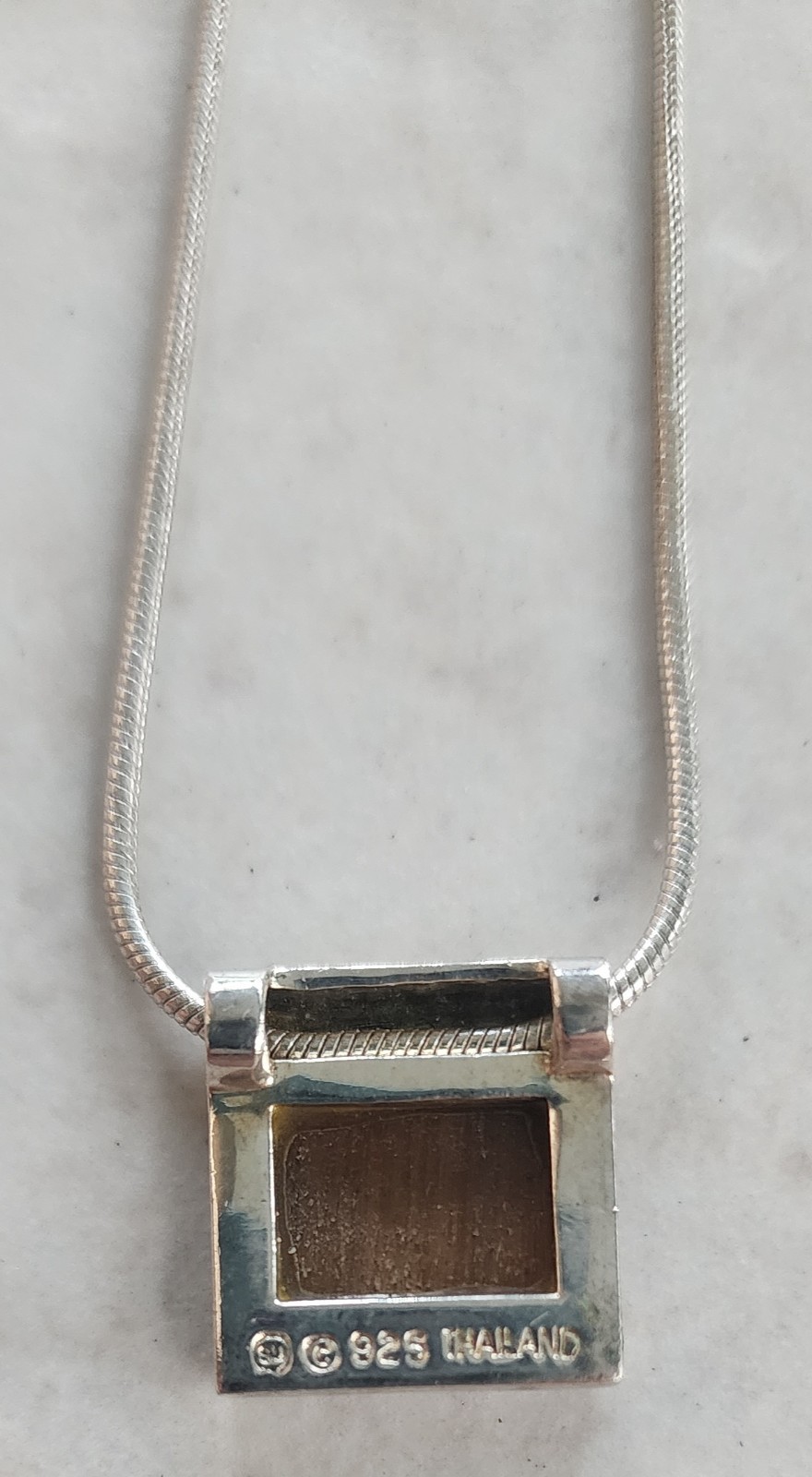 Sterling Silver 925 Tiger’s Eye Modern Pendant Contemporary Design