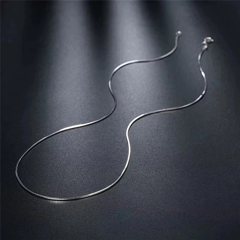 Men&Women’s 925 Sterling Silver Tarnish-Free Italian Snake Chain Necklace 16-24*