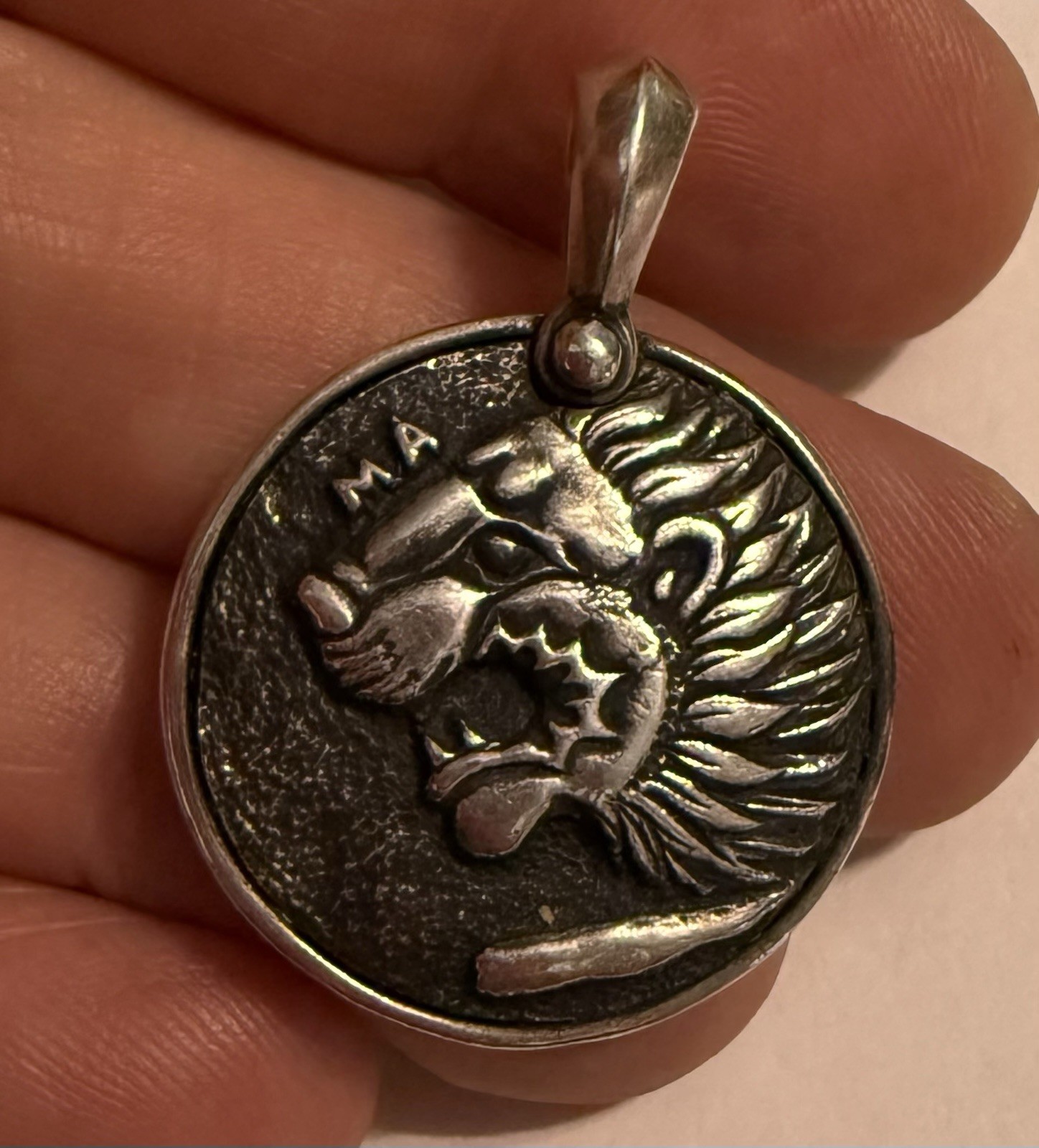 DAVID YURMAN Sterling Silver Petrvs Lion Amulet Pendant